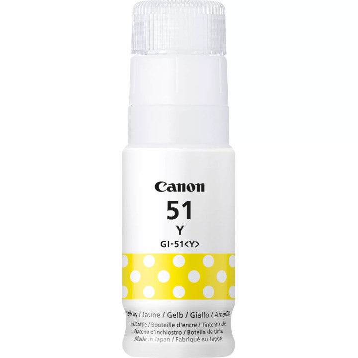 Botella de Tinta Original CANON GI51Y 4548C001 Amarillo (7k)