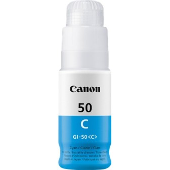 Botella de Tinta Original CANON GI50C 3403C001 Cyan (7. 7k)
