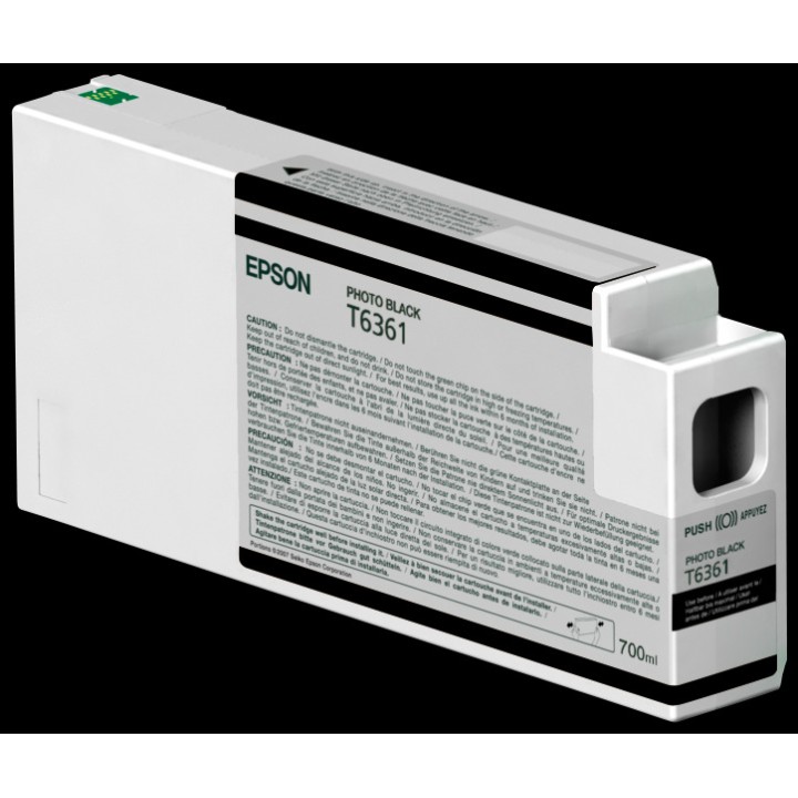 Tinta Original EPSON C13T636100 T6361 Negro Foto (700 ml)