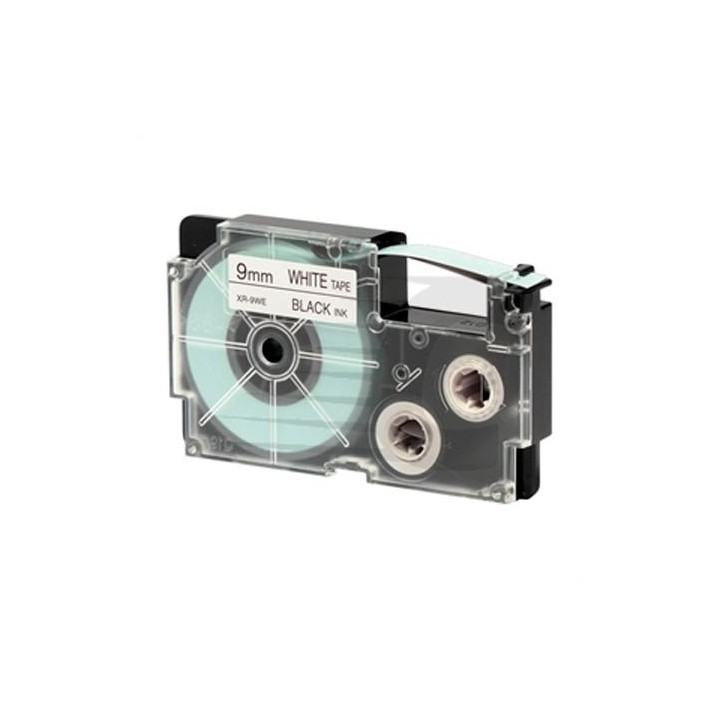 XR9WE1 CASIO Etiquetas Adhesivas Originales 8M X 9mm Negro Blanco