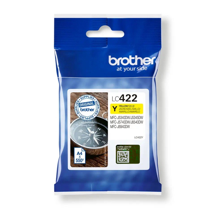 Tinta Original BROTHER LC422Y Amarillo (0. 55K)