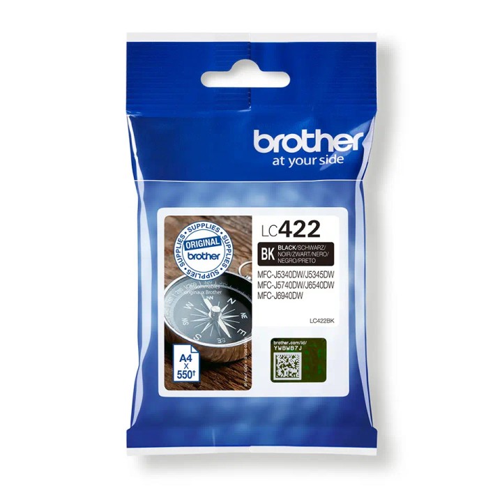 Tinta Original BROTHER LC422BK Negro (0. 55K)