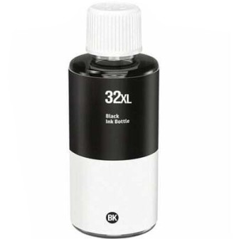 Botella de Tinta Pigmentada Compatible HP 32XL 1VV24AE (135ml) Negro