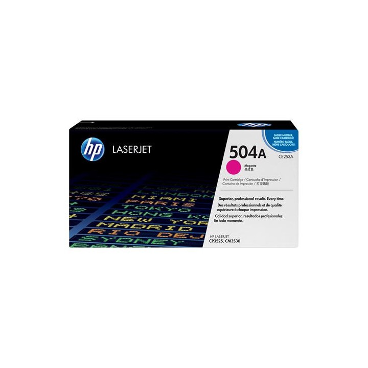 Toner Original HP CE253A (504A) Magenta para Color Laserjet CP3525 (7k)