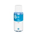 Botella de Tinta Original HP 31 1VU26AE Cyan (70 ml)