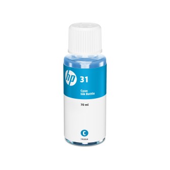 Botella de Tinta Original HP 31 1VU26AE Cyan (70 ml)