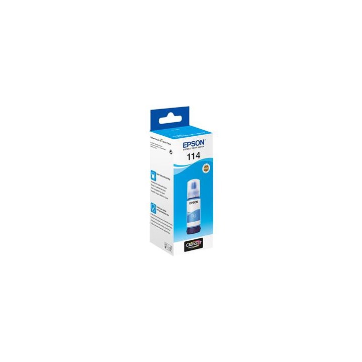 Botella de Tinta Pigmentada Original EPSON 114 T07B240 Cyan