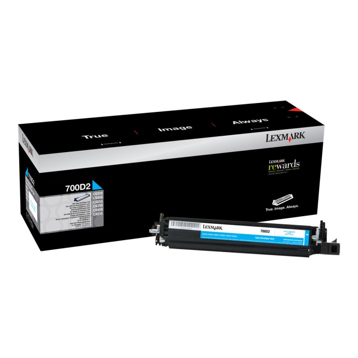 Unidad de Revelado Original Cyan LEXMARK 70C0D20 700D2 para CS310 CS410 CS510 CX310 CX410 CX510 (40k)