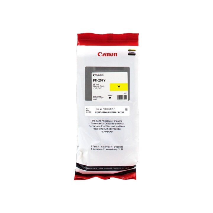 Tinta Original CANON PFI207Y 8792B001 Amarillo