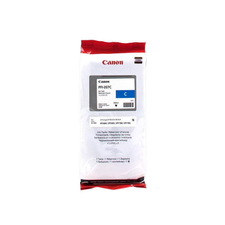 Tinta Original CANON PFI207C 8790B001 Cyan