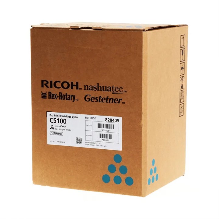 Toner Original RICOH 828405 Cyan para PRO C5100 C5110 (30k)