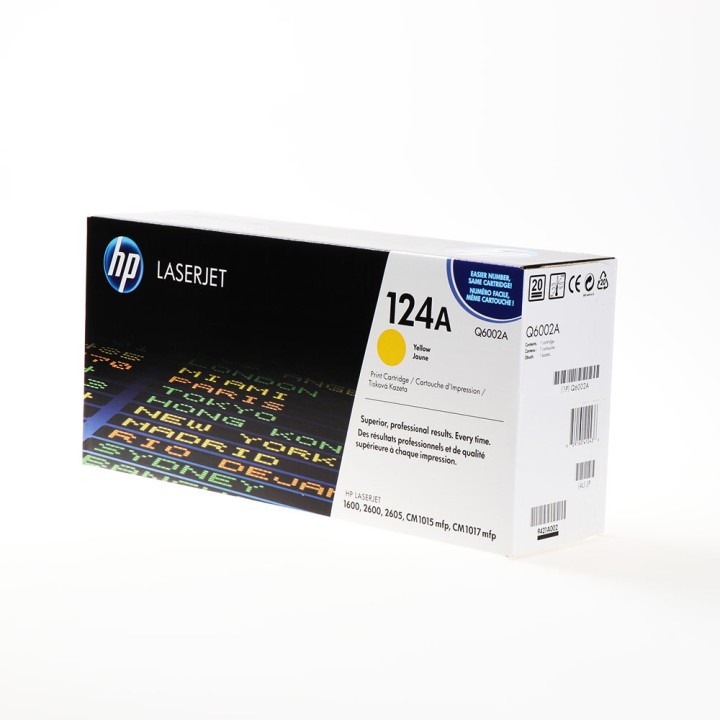 Toner Original HP Q6002A (124A) Amarillo para Laserjet 1600 2600n 2605 (2k)