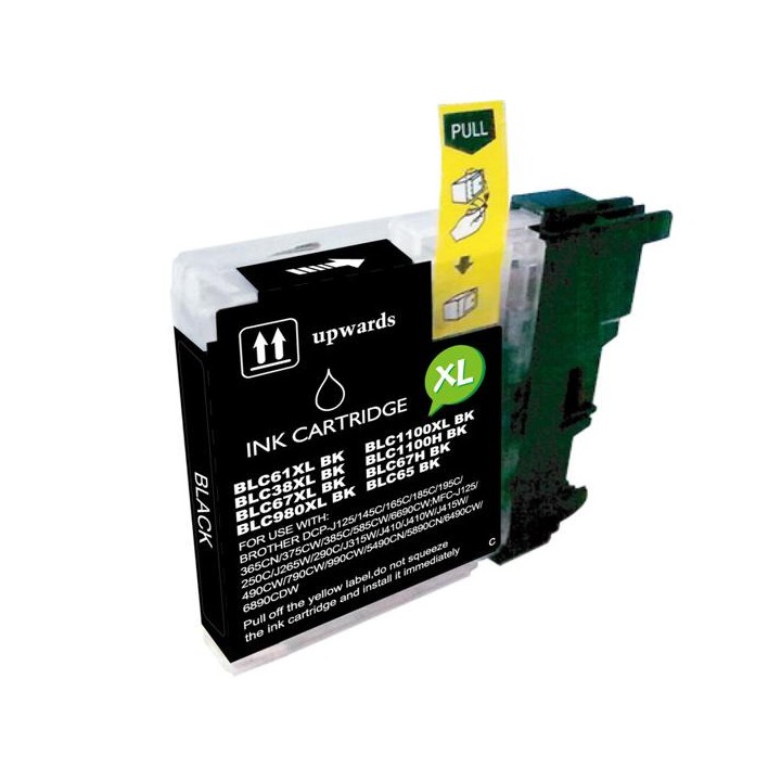Tinta Compatible BROTHER LC985BK LC980BK LC1100BK Negro