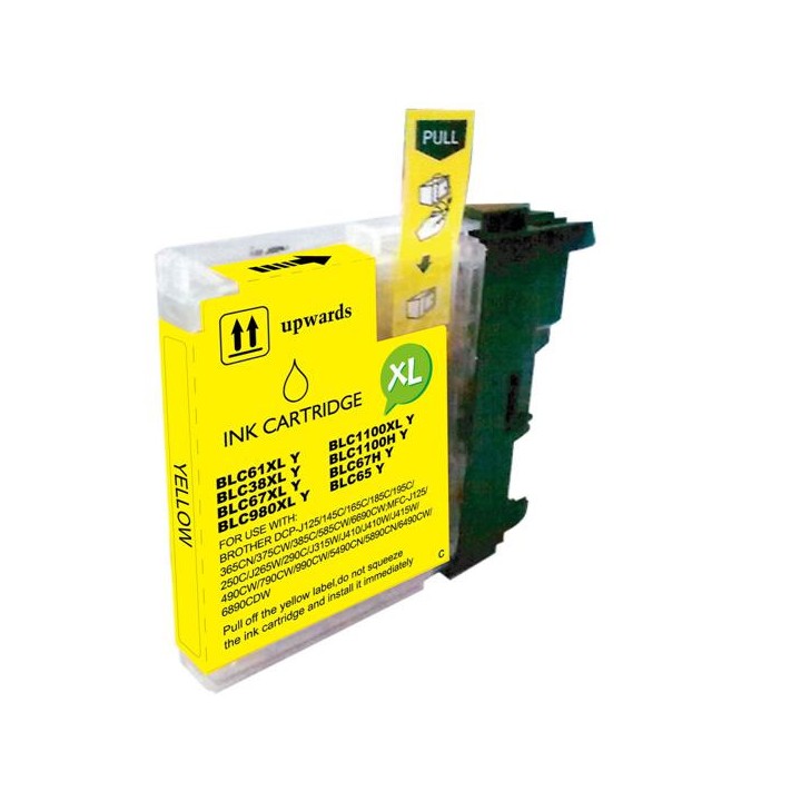 Tinta Compatible BROTHER LC985Y LC980Y LC1100Y Amarillo