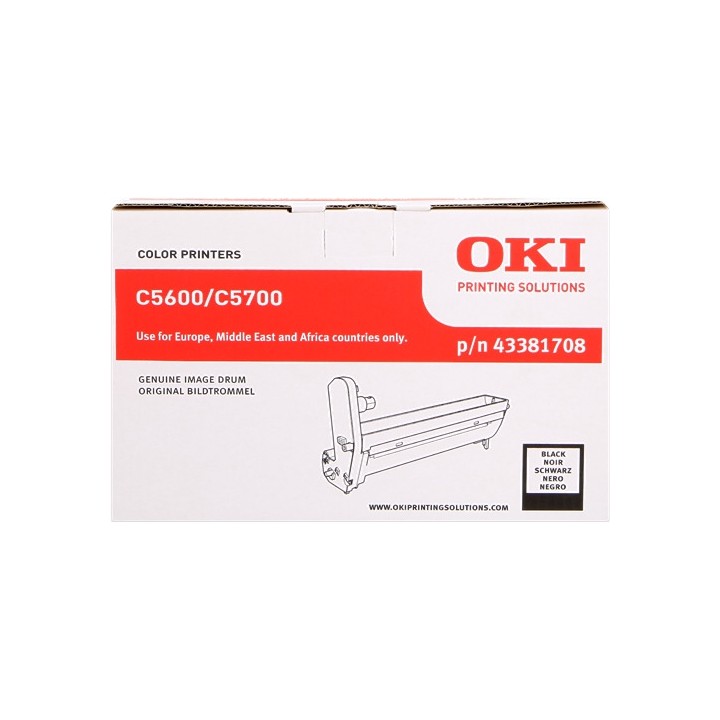 Unidad de Tambor Original Negro OKI 43381708 para C5600 5700