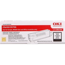 Toner Original OKI 43865708 Negro para C5650 C5750 (8k)