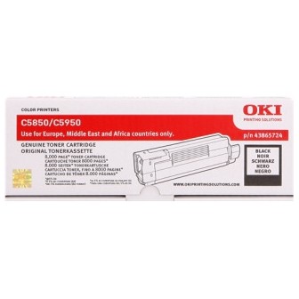 DESCATALOGADO - Toner Original OKI 43865724 Negro para C5850 C5950