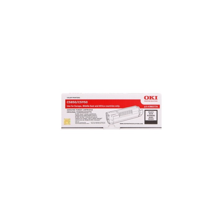 DESCATALOGADO - Toner Original OKI 43865724 Negro para C5850 C5950