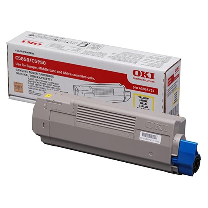 DESCATALOGADO - Toner Original OKI 43865721 Amarillo para C5850 C5950