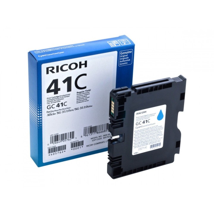 Tinta Gel Original RICOH GC41 405762 Cyan para SG-3110 (2. 2k)