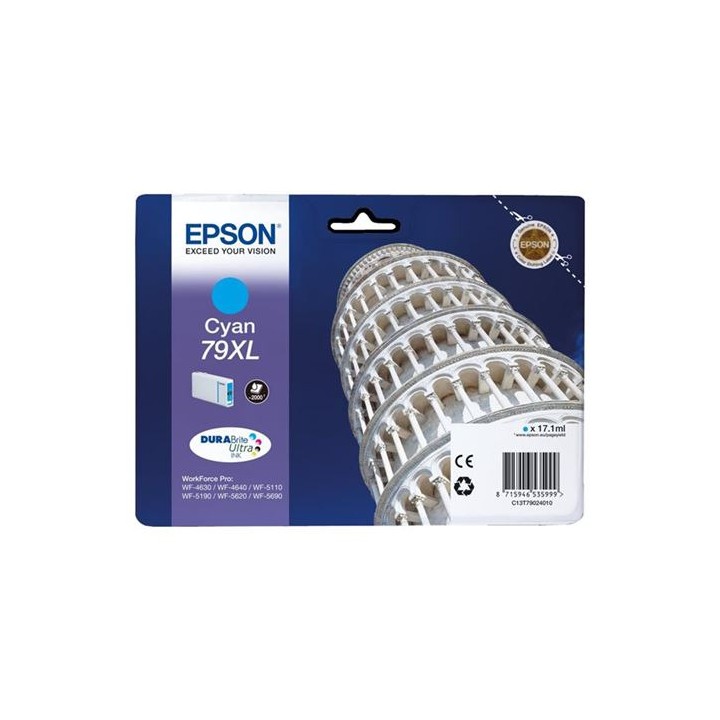 Tinta Original EPSON 79XL T7902 C13T79024010 Cyan