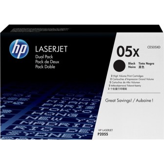 Toner Original HP CE505XD (Value Pack 2 uds) Negro