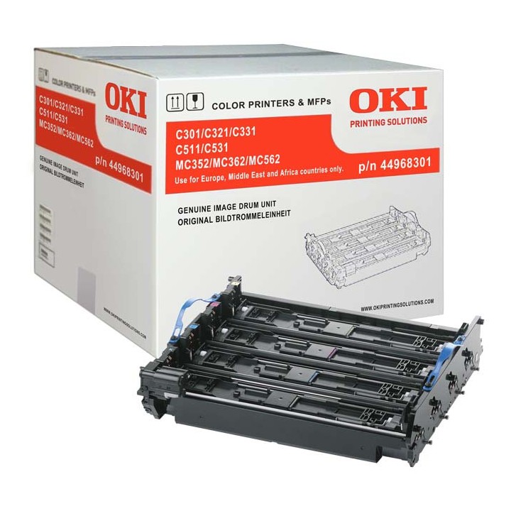 Unidad de Tambor Original K C M Y OKI 44968301 para C511 531 MC562 352
