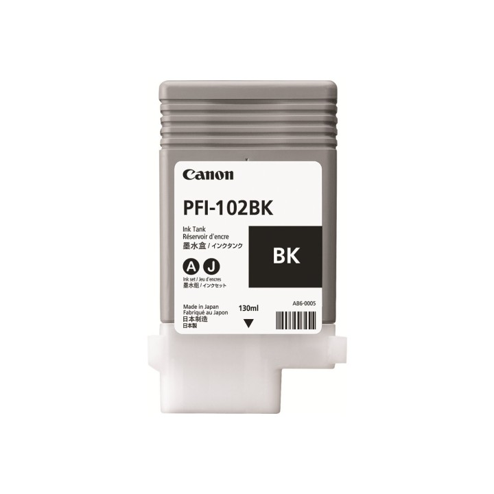 Tinta Original CANON PFI102BK 0895B001 Negro (130 ml)