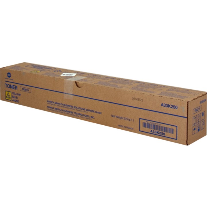 Toner Original KONICA MINOLTA TN321Y A33K250 Amarillo para Bizhub C224 284 364 (25k)