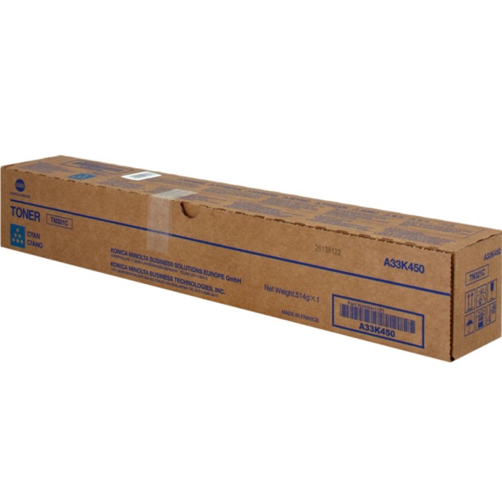Toner Original KONICA MINOLTA TN321C A33K450 Cyan para Bizhub C224 C284 C364 (25k)