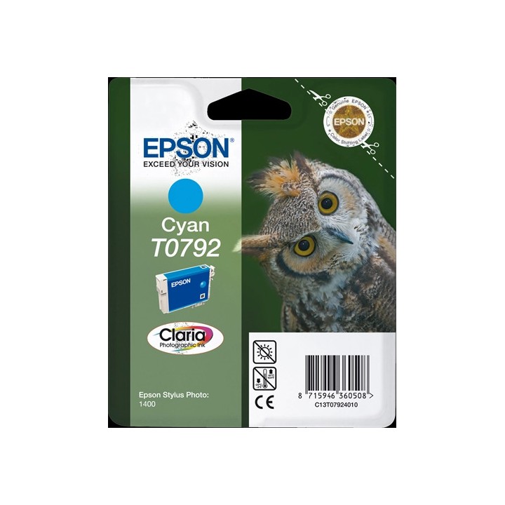 DESCATALOGADO - Tinta Original EPSON T0792 C13T07924010 Cyan