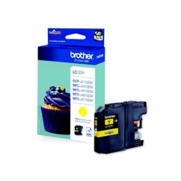 Tinta Original BROTHER LC123Y Amarillo