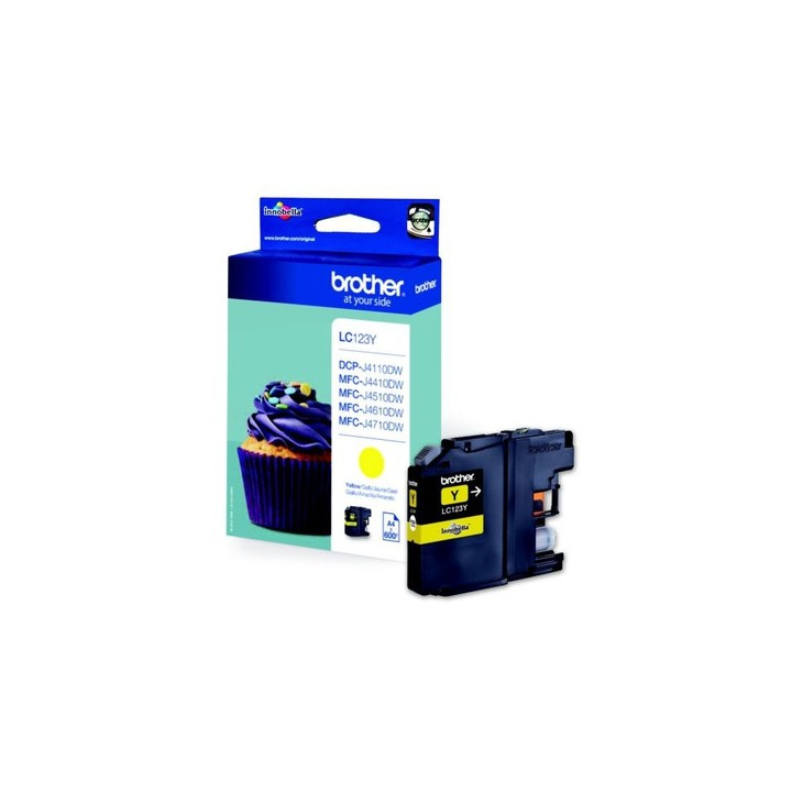 Tinta Original BROTHER LC123Y Amarillo