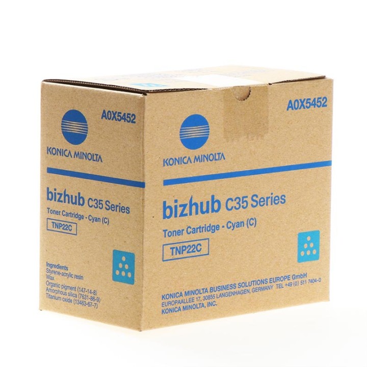DESCATALOGADO - Toner Original KONICA MINOLTA TNP22C A0X5452 Cyan para Bizhub C35 (6k)