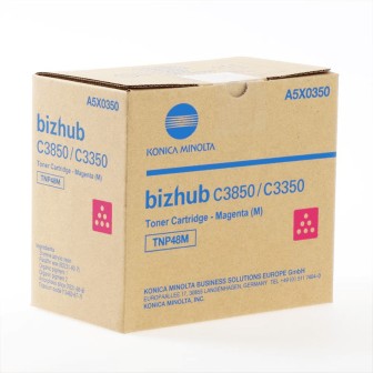 Toner Original KONICA MINOLTA TNP48M A5X0350 Magenta para Bizhub C3350 C3850 (10k)