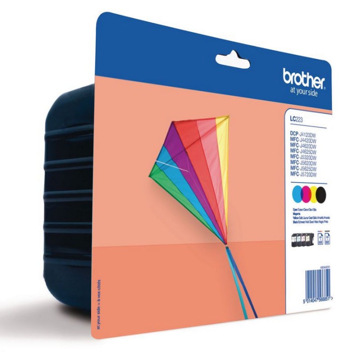 Tinta Original BROTHER LC223 BK C M Y Multipack
