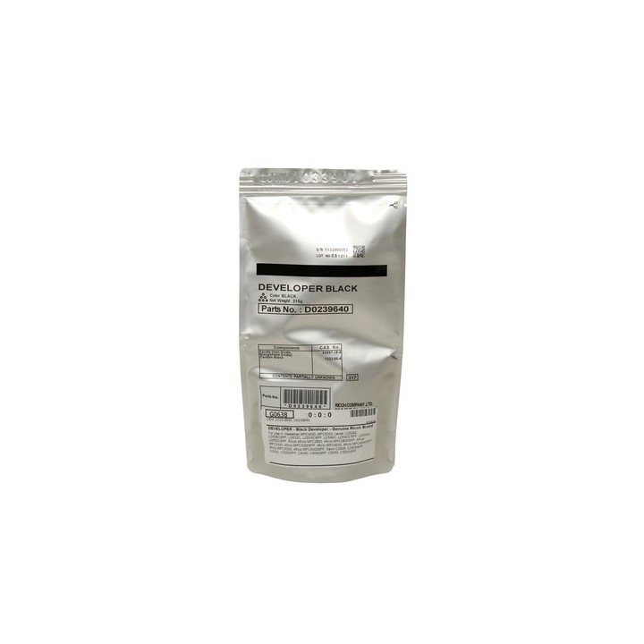 D0239640 Bolsa de Revelador Negro Original RICOH MPC4000 5000 2800