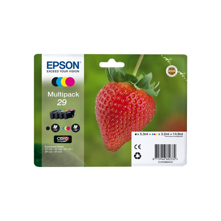 Tinta Original EPSON 29 C13T29864010 Value Pack Color 4 Cartuchos