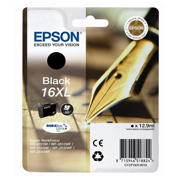Tinta Original EPSON 16XL T1631 C13T16314012 Negro