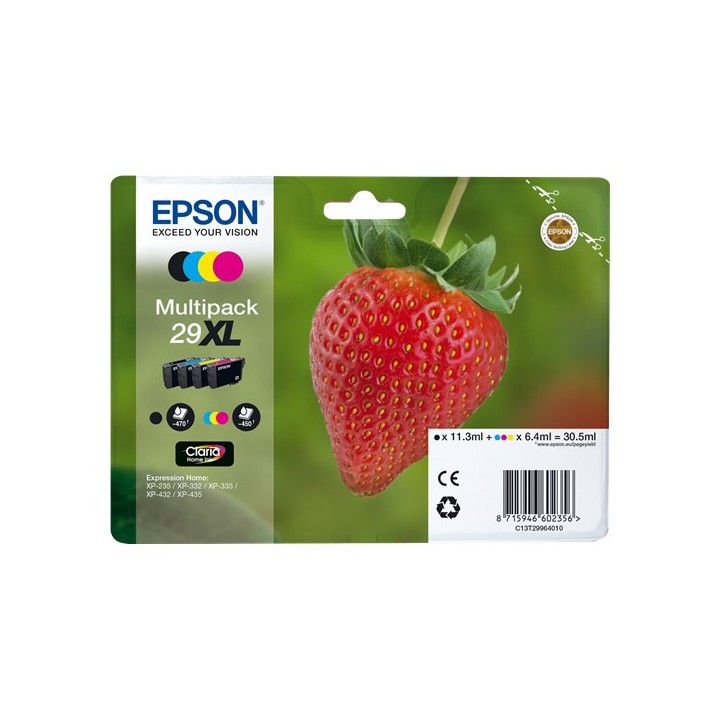 Tinta Original EPSON 29XL T2996 C13T29964012 BK C M Y Multipack