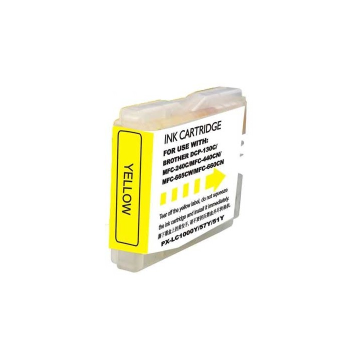 Tinta Compatible BROTHER LC1000XLY LC970XLY Amarillo