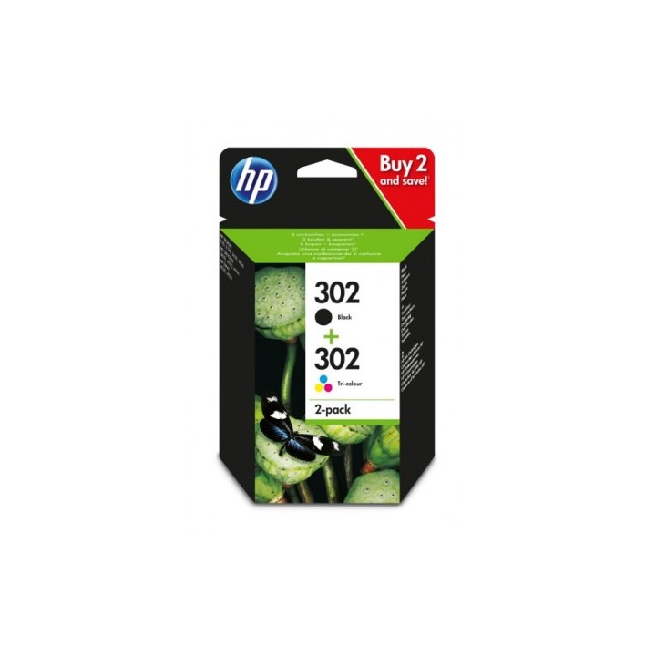 Tinta Original HP 302 X4D37AE Multipack Negro + Color