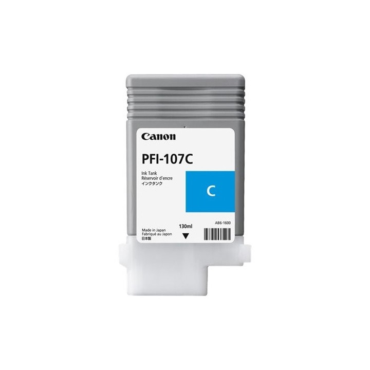 Tinta Original CANON PFI107C 6706B001 Cyan (130 ml)