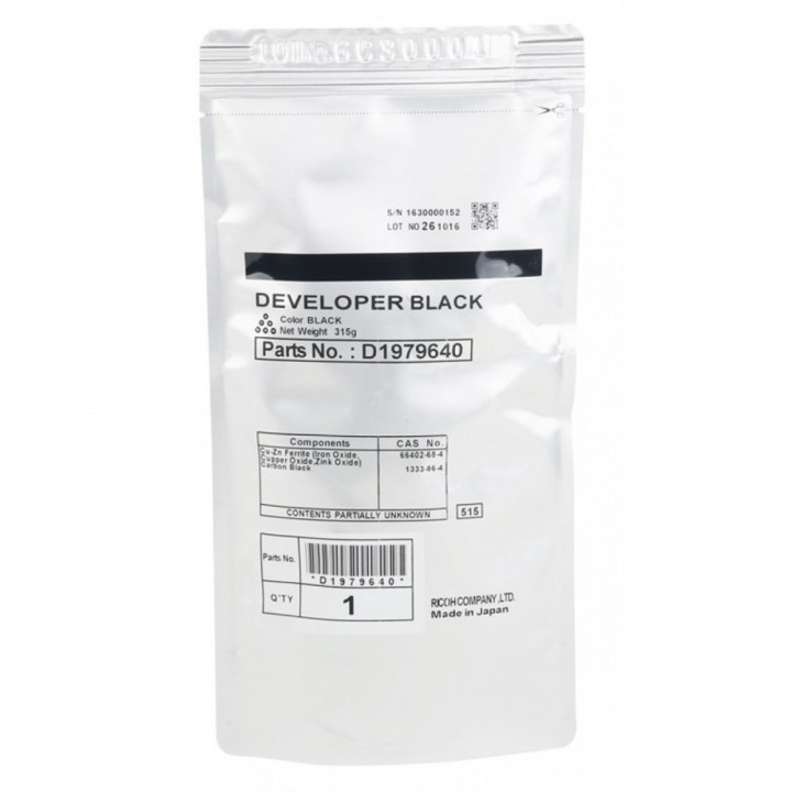D1979640 D1979641 Bolsa de Revelador Original RICOH Aficio MP2554 MP3054 MP3554 MP4054 MP5054 MP6054 120K