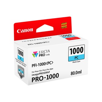 Tinta Original CANON PFI1000PC 0550C001 Cyan Foto (80 ml)