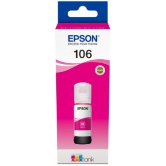 Botella de Tinta Original EPSON 106 C13T00R340 Magenta