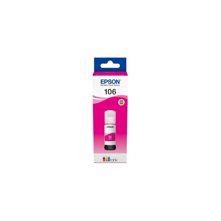 Botella de Tinta Original EPSON 106 C13T00R340 Magenta