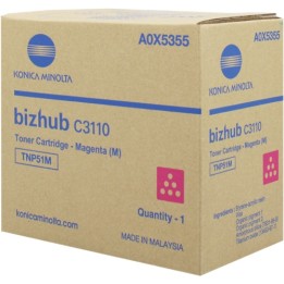 Toner Original KONICA MINOLTA TNP51M A0X5355 Magenta para Bizhub C3110 (6k)