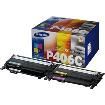 Toner Original SAMSUNG CLT-P406C SU375A Multipack Negro Cyan Magenta Amarillo