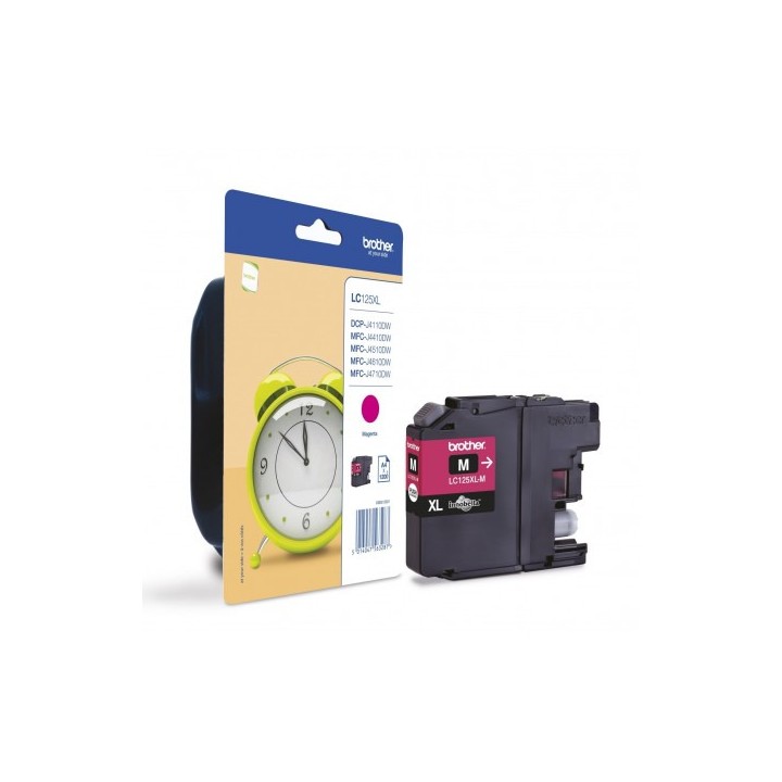 Tinta Original BROTHER LC125XLM Magenta (1. 2K)